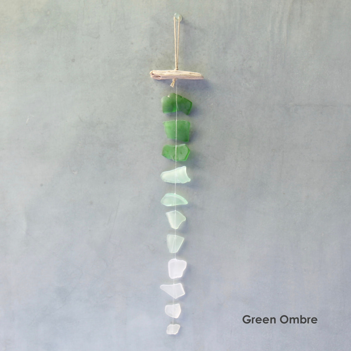 Sea Glass Suncatcher: Recycled Glass & Driftwood Mobile