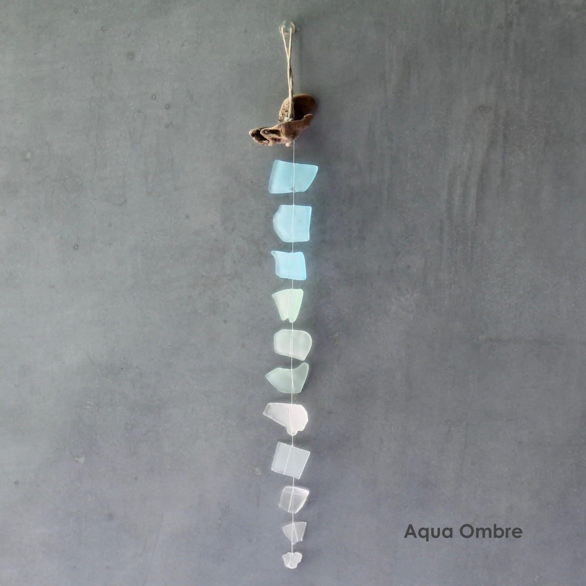 Sea Glass Suncatcher: Recycled Glass & Driftwood Mobile