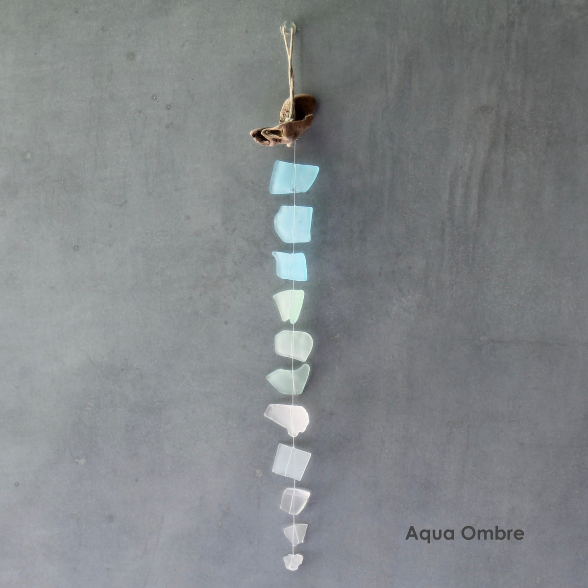 Sea Glass Suncatcher: Recycled Glass & Driftwood Mobile