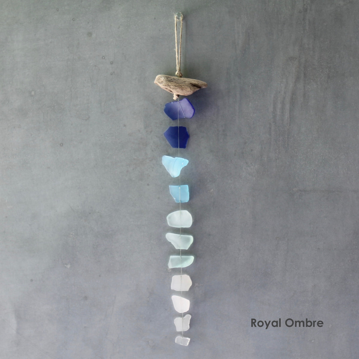 Sea Glass Suncatcher: Recycled Glass & Driftwood Mobile