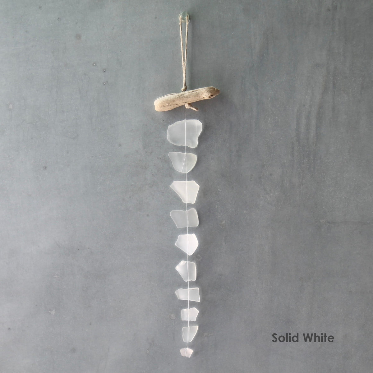 Sea Glass Suncatcher: Recycled Glass & Driftwood Mobile