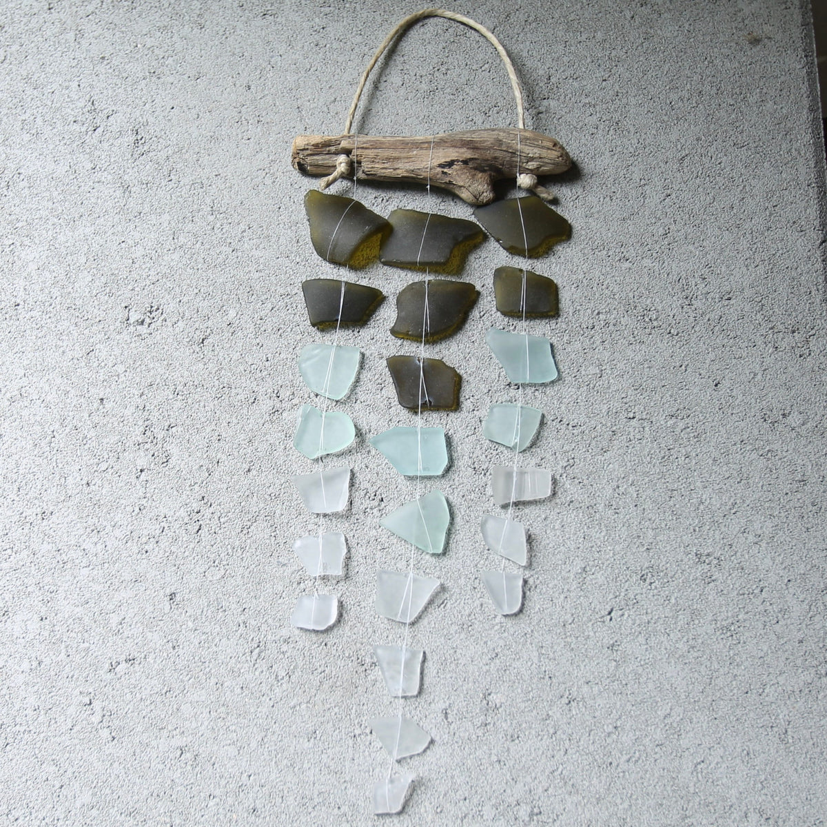 Sea Glass Mini Mobile: Recycled Glass & Driftwood Suncatcher