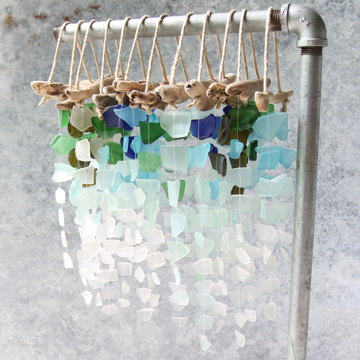 Sea Glass Mini Mobile: Recycled Glass & Driftwood Suncatcher