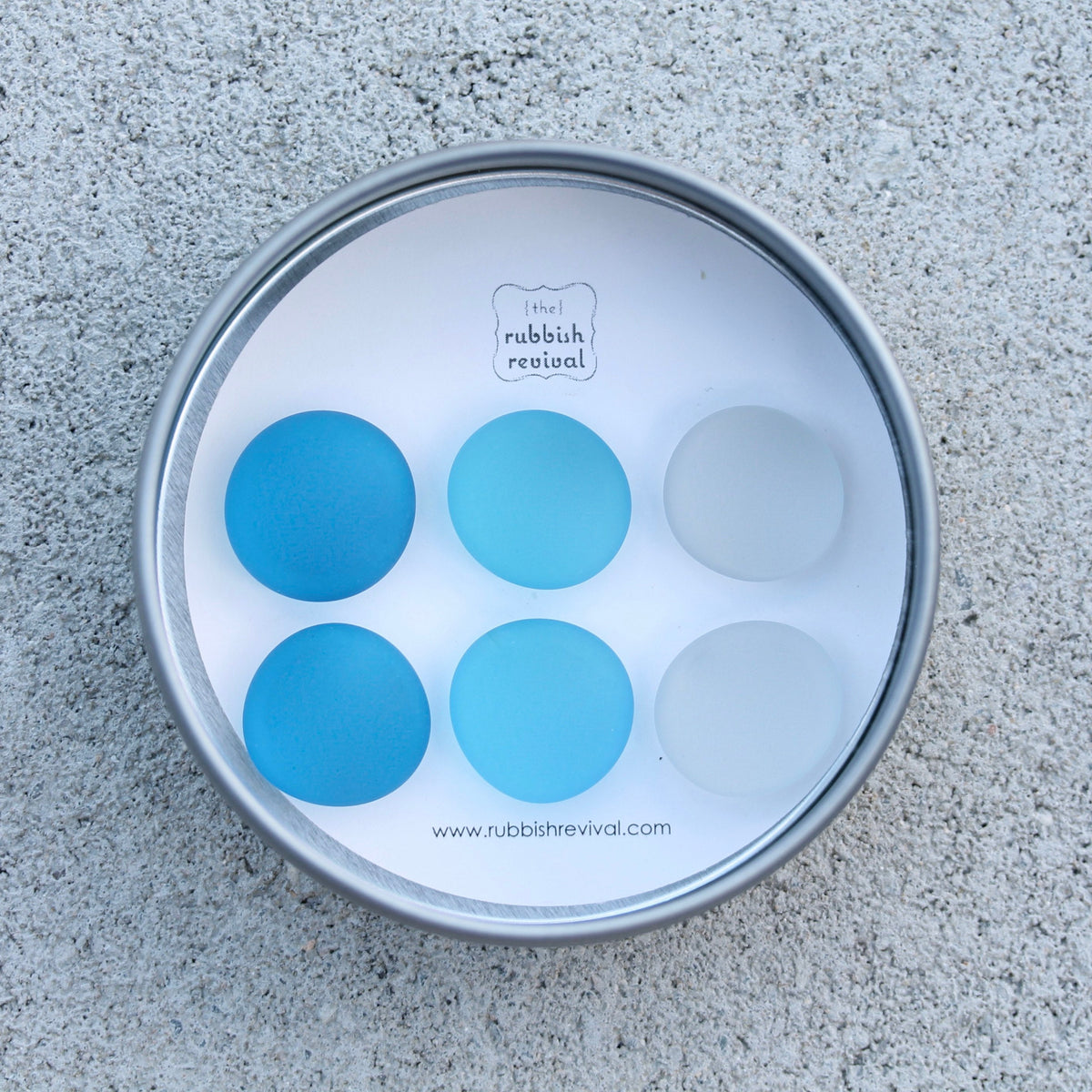 Glass Gem Magnets - Aqua Love