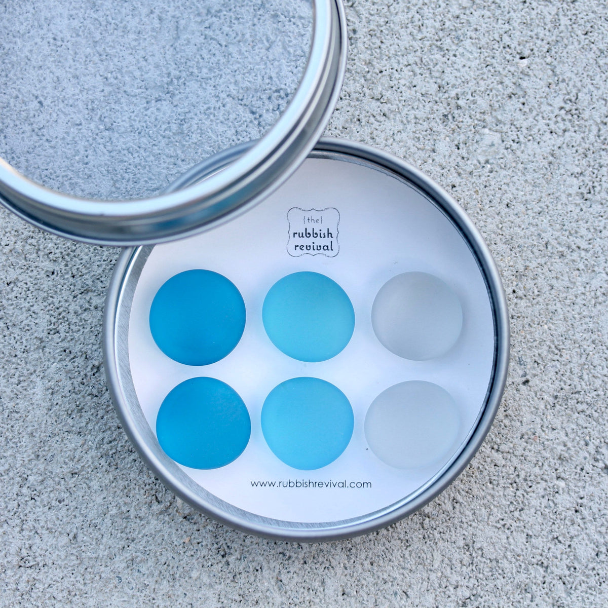 Glass Gem Magnets - Aqua Love