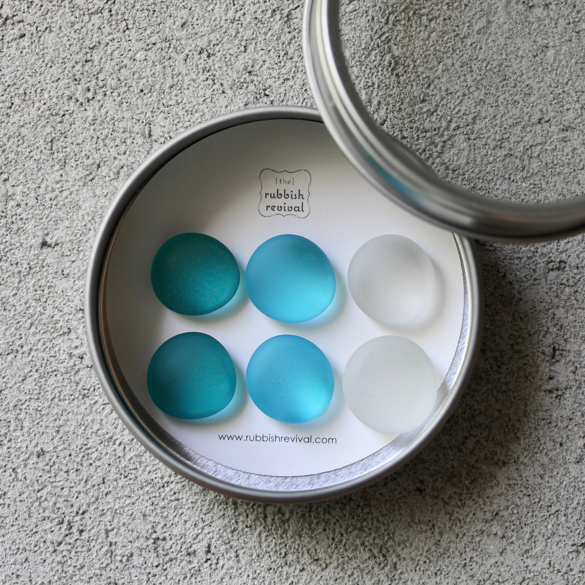 Glass Gem Magnets - Trinidad Teal