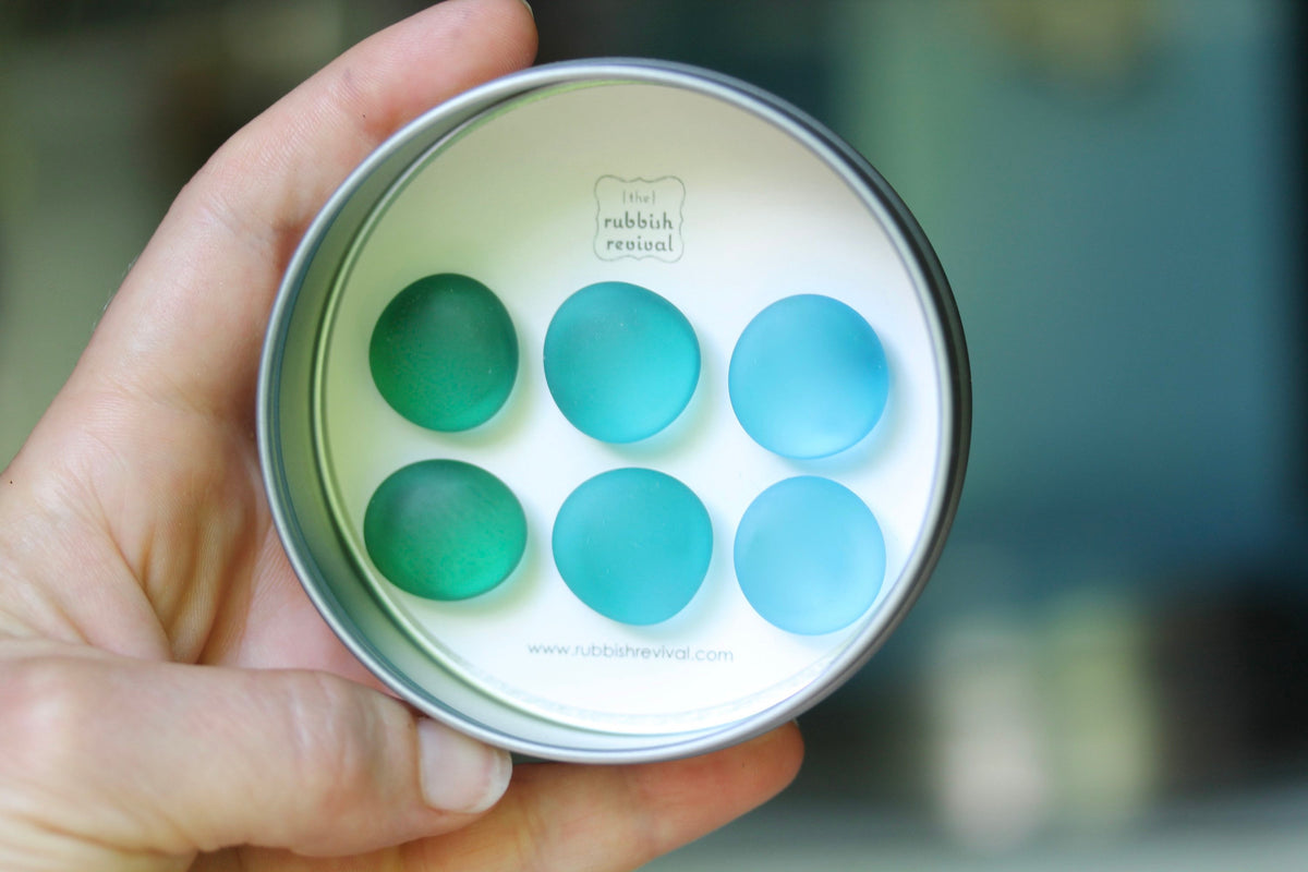 Glass Gem Magnets - Ocean Deep