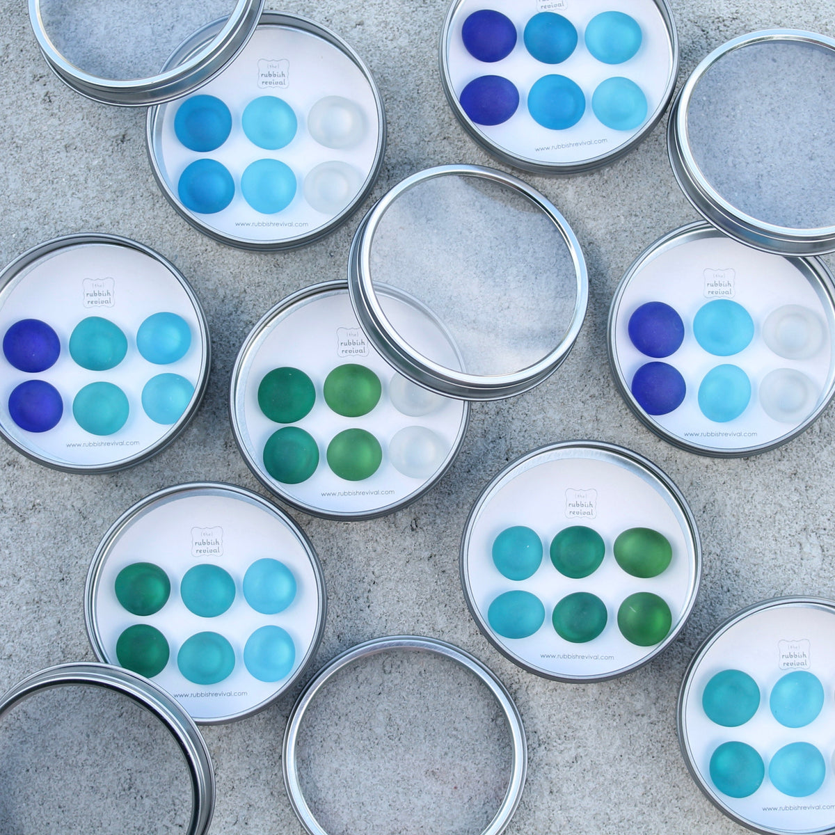 Glass Gem Magnets - Blue Skies