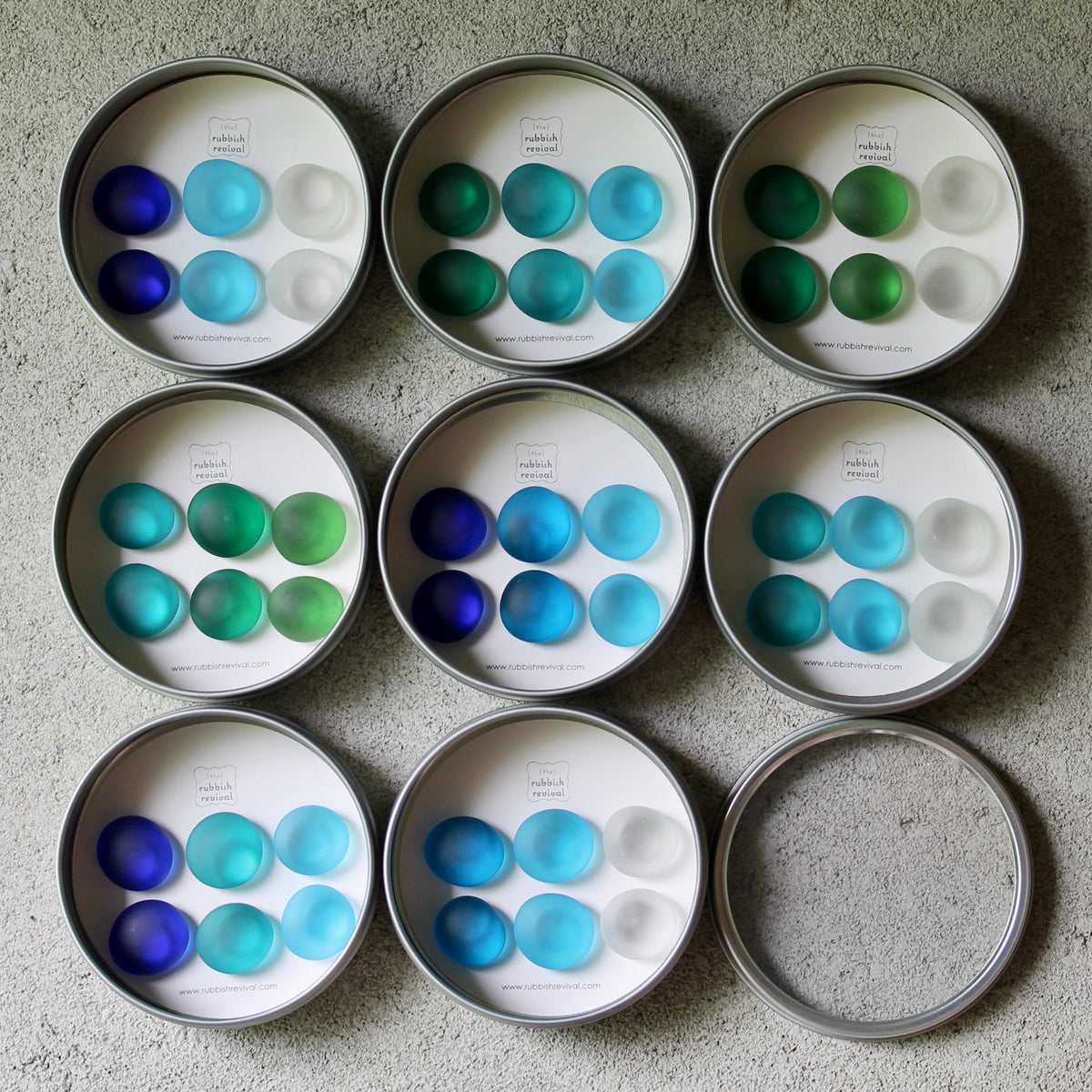 Glass Gem Magnets - Trinidad Teal
