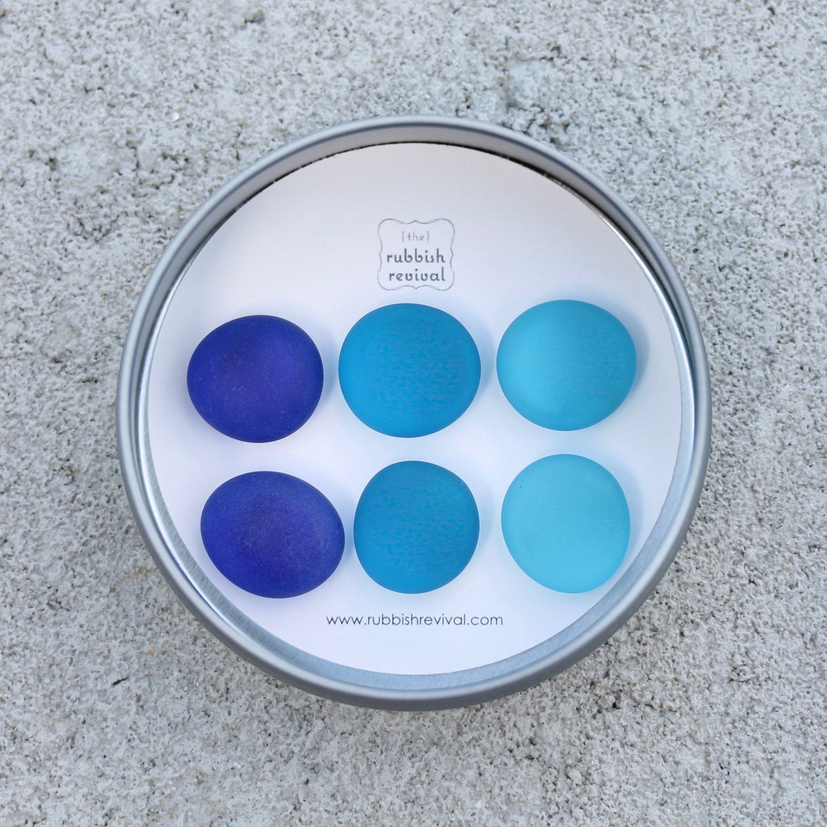 Glass Gem Magnets - The Blues