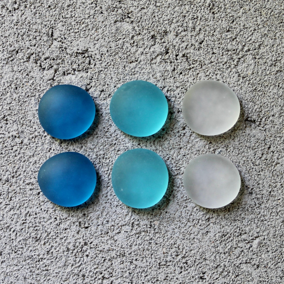 Glass Gem Magnets - Aqua Love