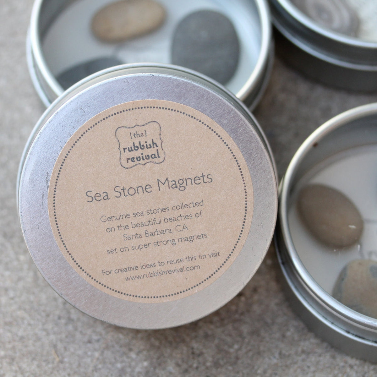 Sea Stone Magnets in Gift Tin
