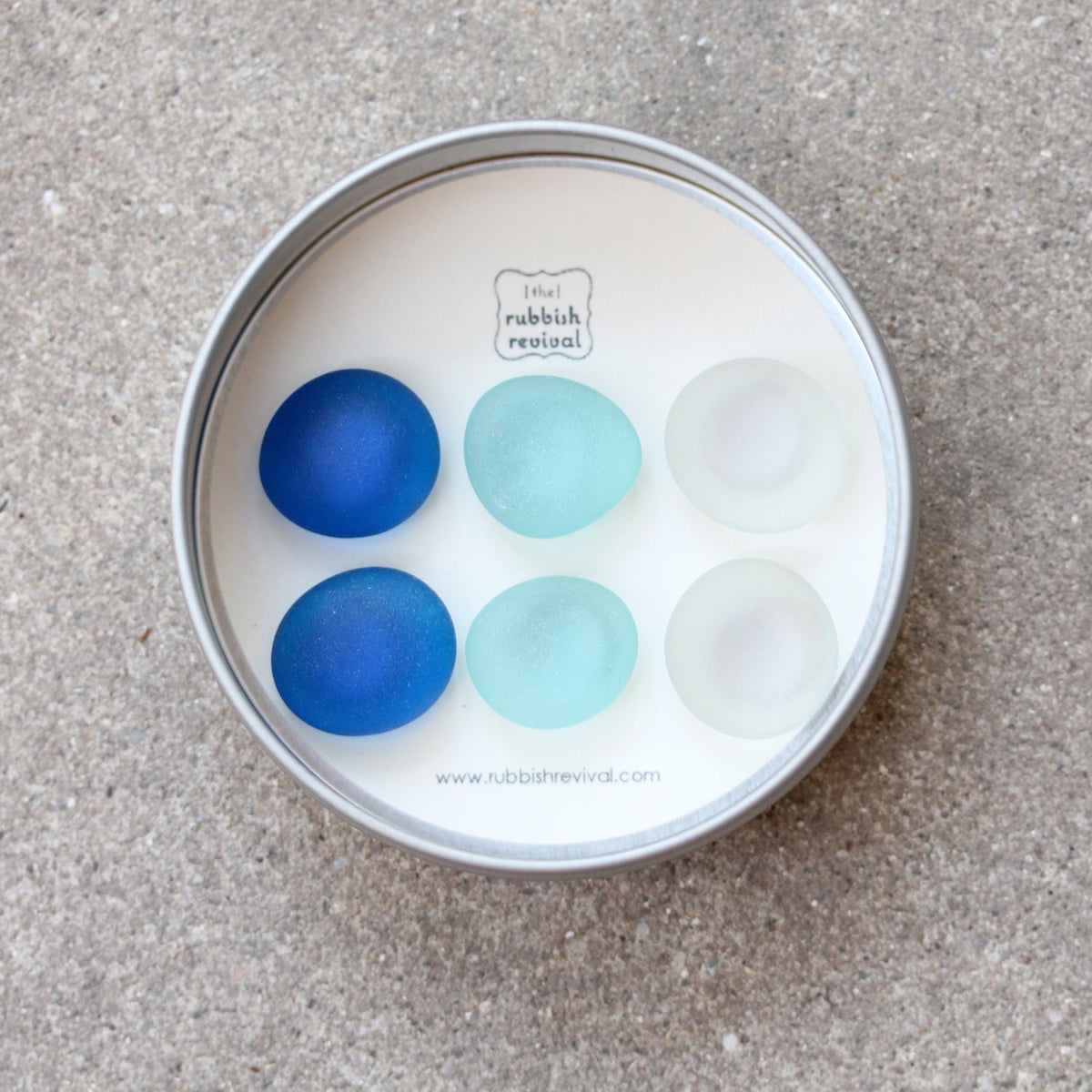 Glass Gem Magnets - Blue Skies