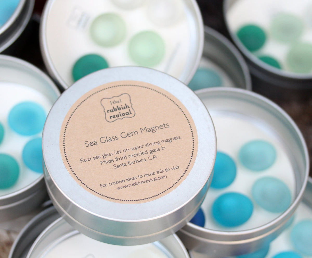 Glass Gem Magnets - Blue Skies