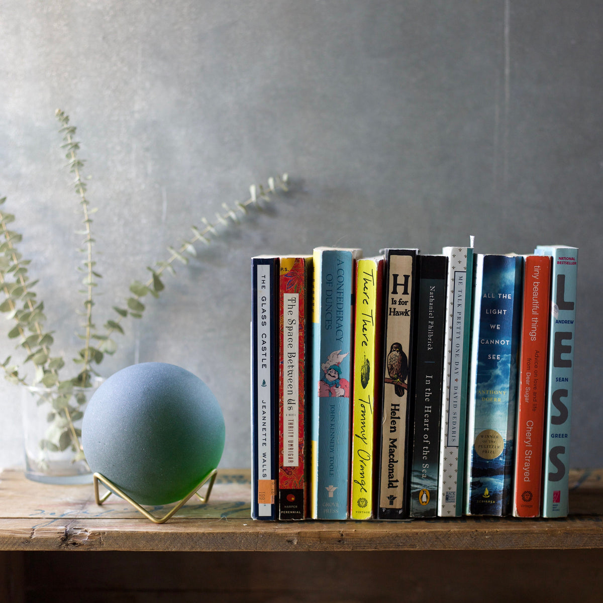 Emerald - Super Jumbo Seaglass Ball w/ Driftwood or Geometric Metal Stand