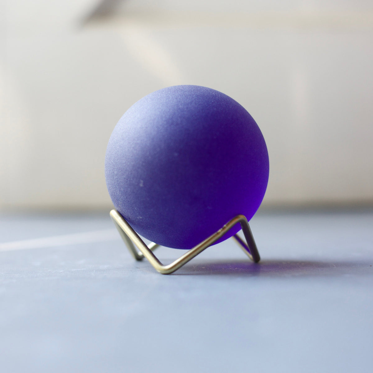 Ocean Deep - Seaglass Ball with Driftwood or Geometric Metal Stand