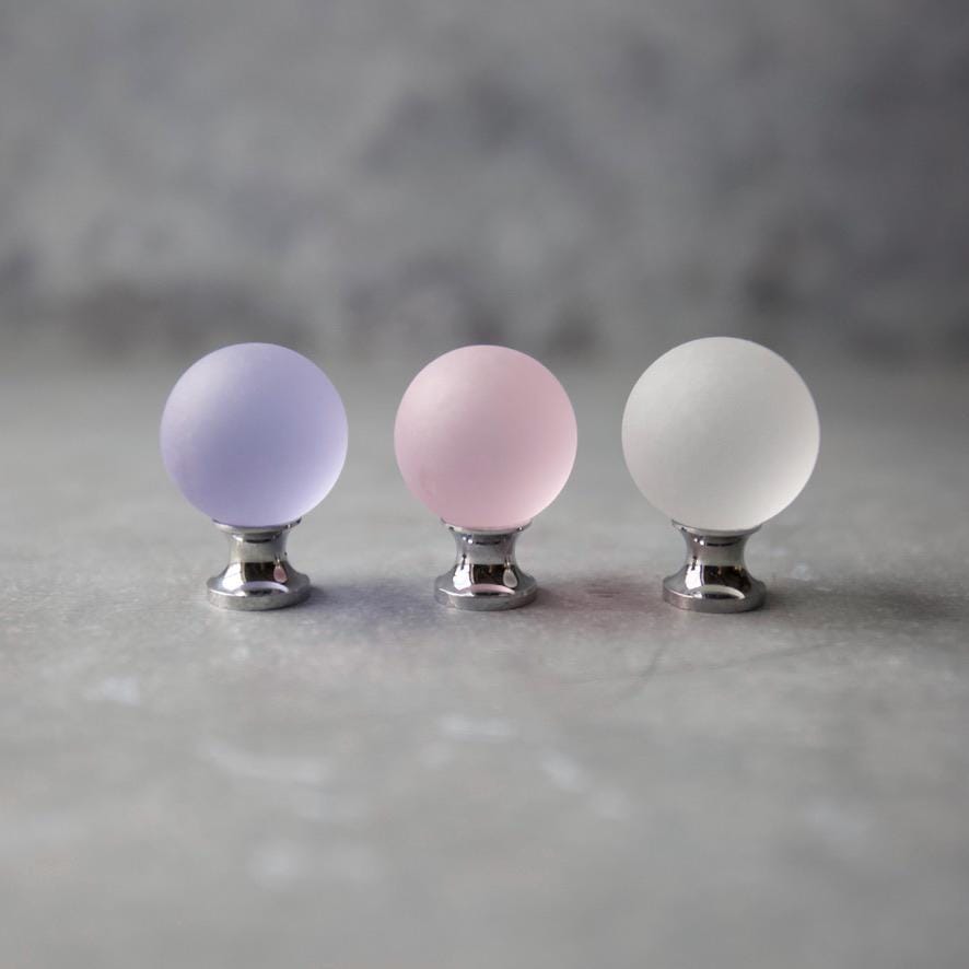 Sea Glass Drawer Knob - Pink