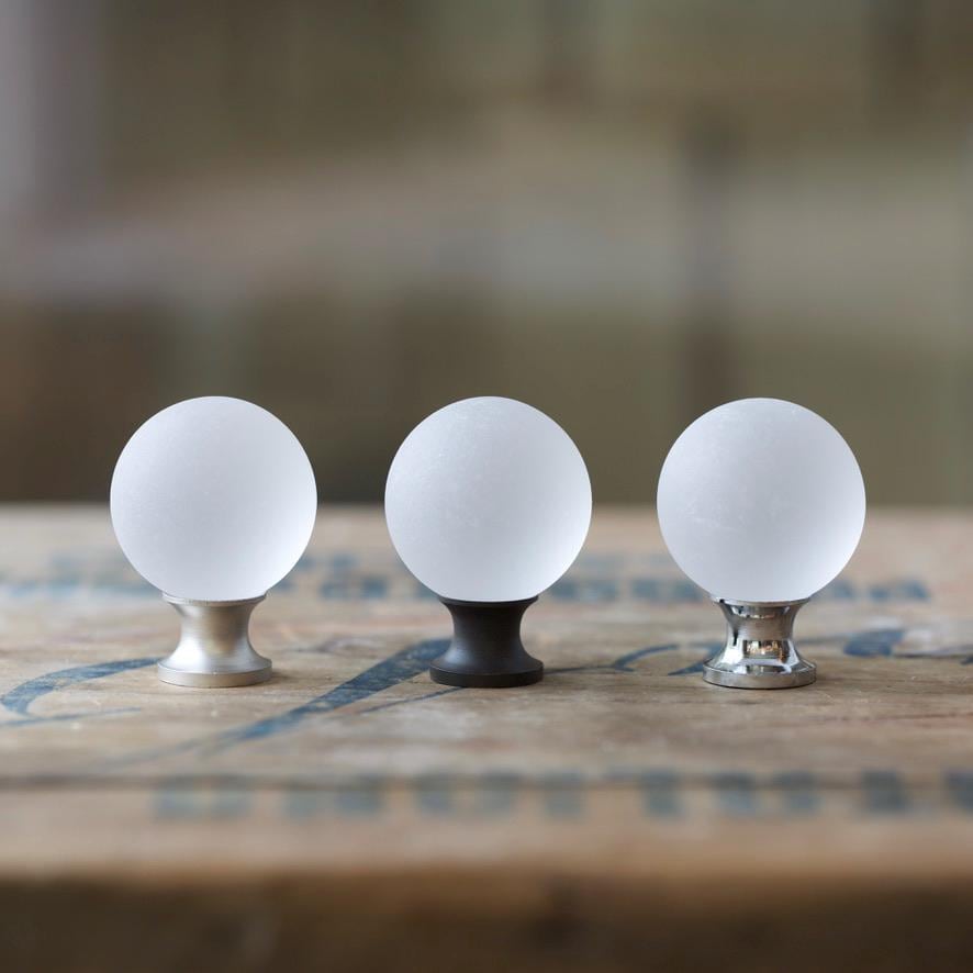 Sea Glass Drawer Knob - White