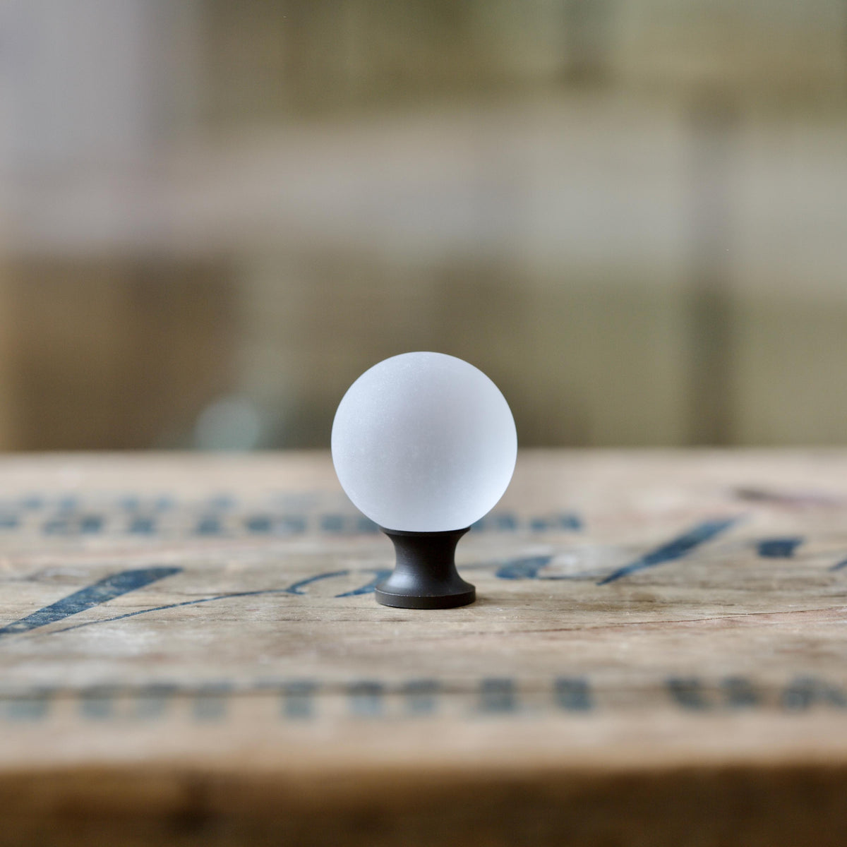 Sea Glass Drawer Knob - White