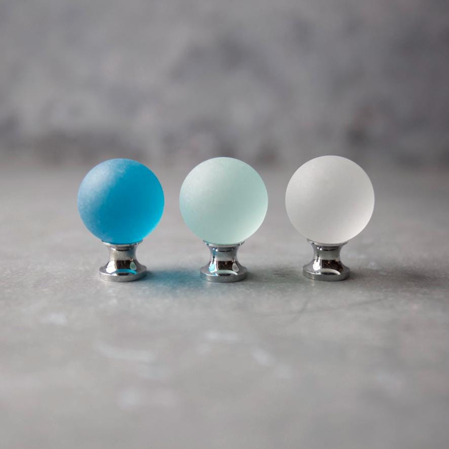 Sea Glass Drawer Knob - White