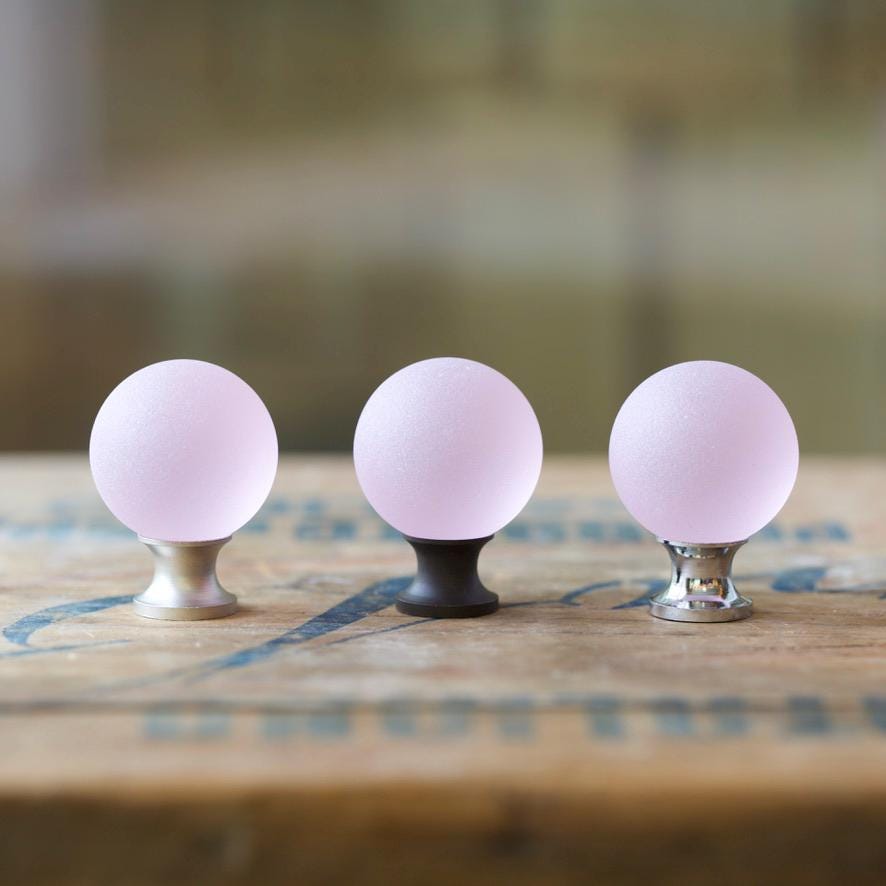 Sea Glass Drawer Knob - Pink
