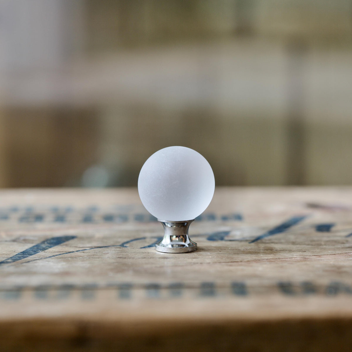 Sea Glass Drawer Knob - White