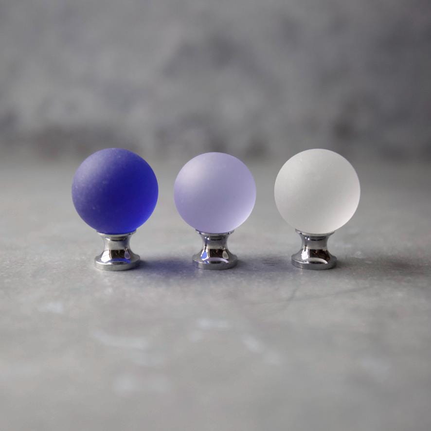 Sea Glass Drawer Knob - White