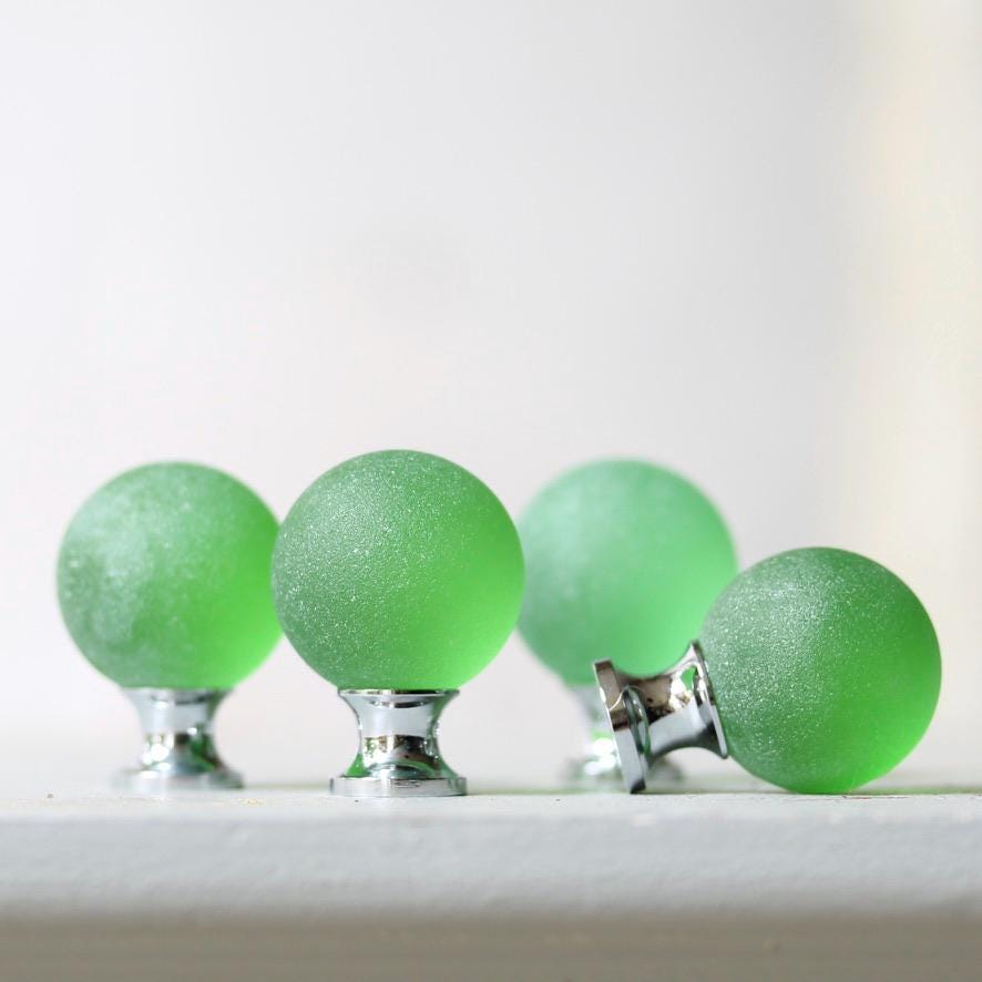 Sea Glass Drawer Knob - Green