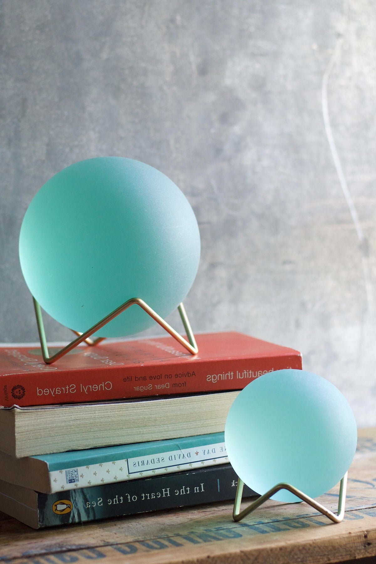 Seafoam - Seaglass Ball With Metal Stand
