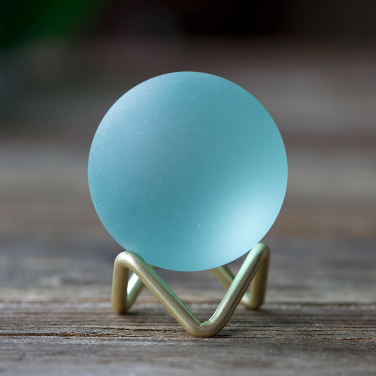 Seafoam - Seaglass Ball With Metal Stand