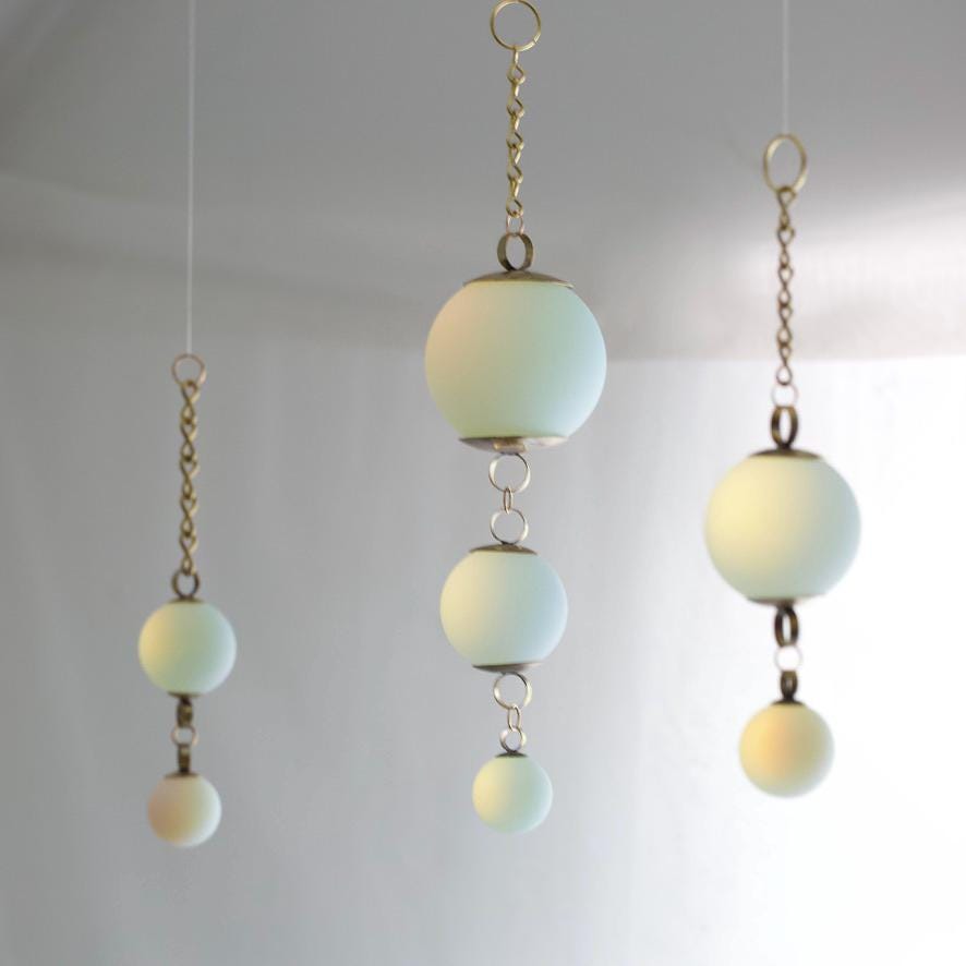 Glowing Opalite Suncatchers - Set of 3