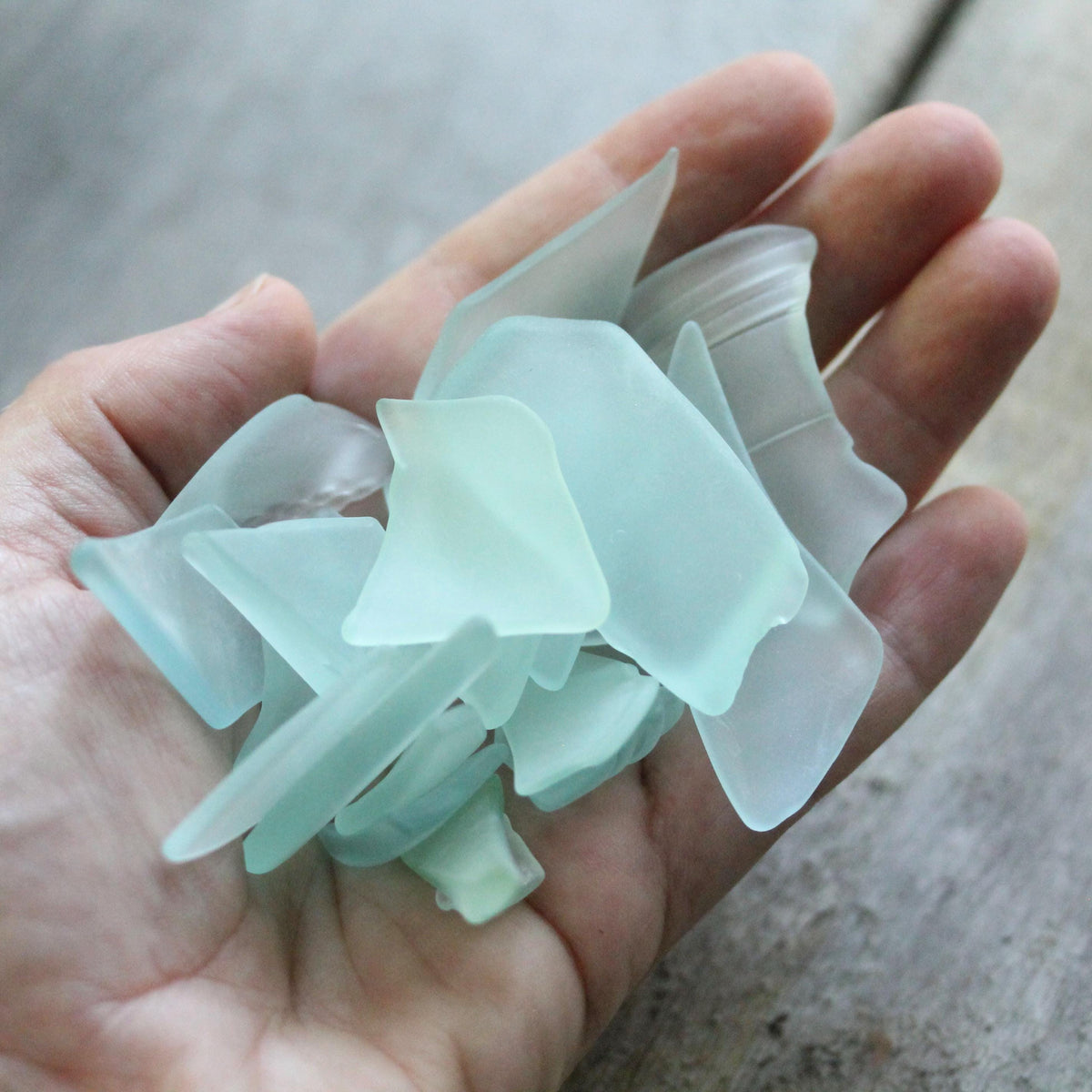 Seafoam Sea Glass: Recycled Craft Supplies, Coastal Decor - 13oz Bag