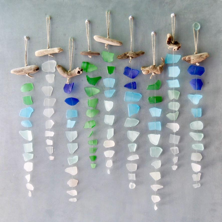 Seafoam Sea Glass: Recycled Craft Supplies, Coastal Decor - 13oz Bag