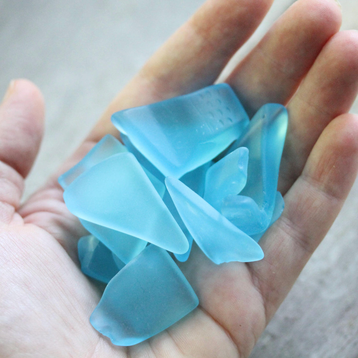 Aqua Sea Glass: Recycled Craft Supplies, Coastal Decor (13oz Bag)