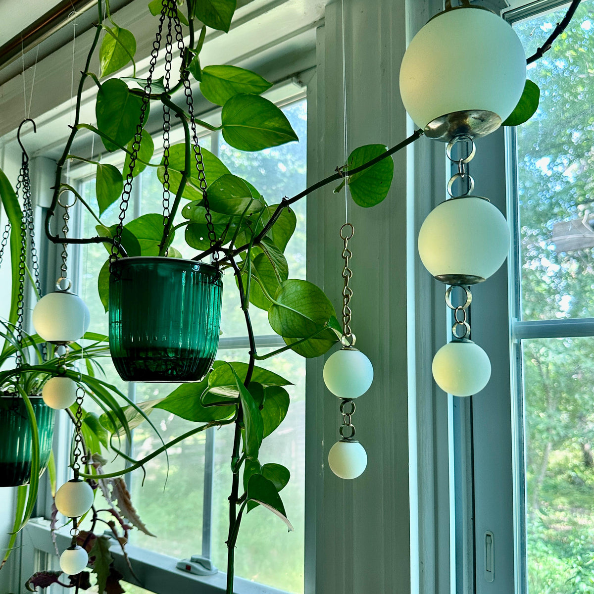 Glowing Opalite Suncatcher - Medium