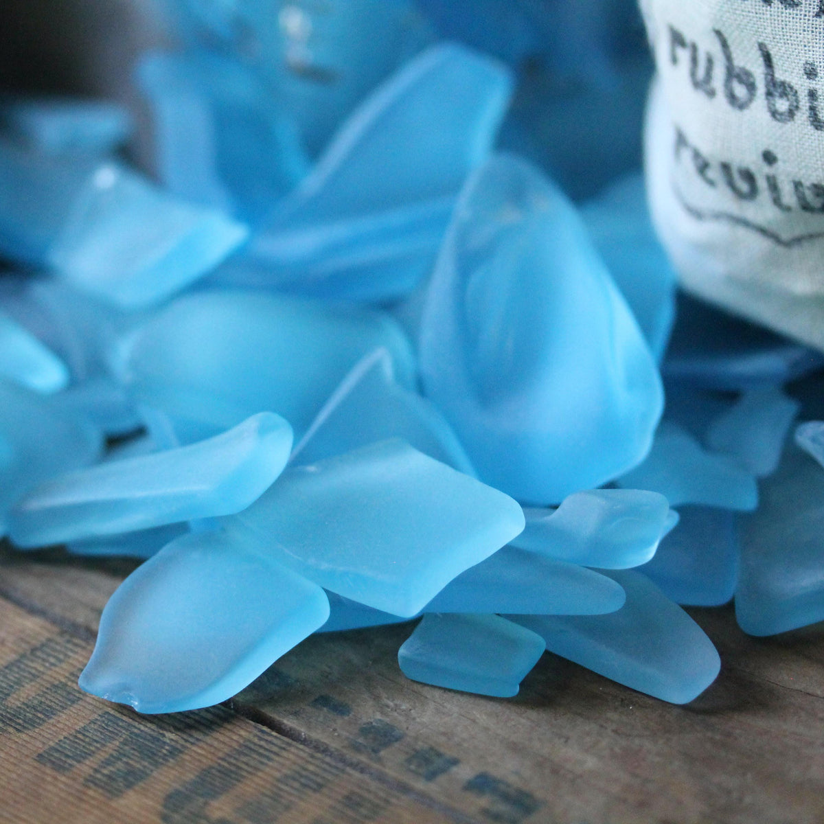 Aqua Sea Glass: Recycled Craft Supplies, Coastal Decor (13oz Bag)