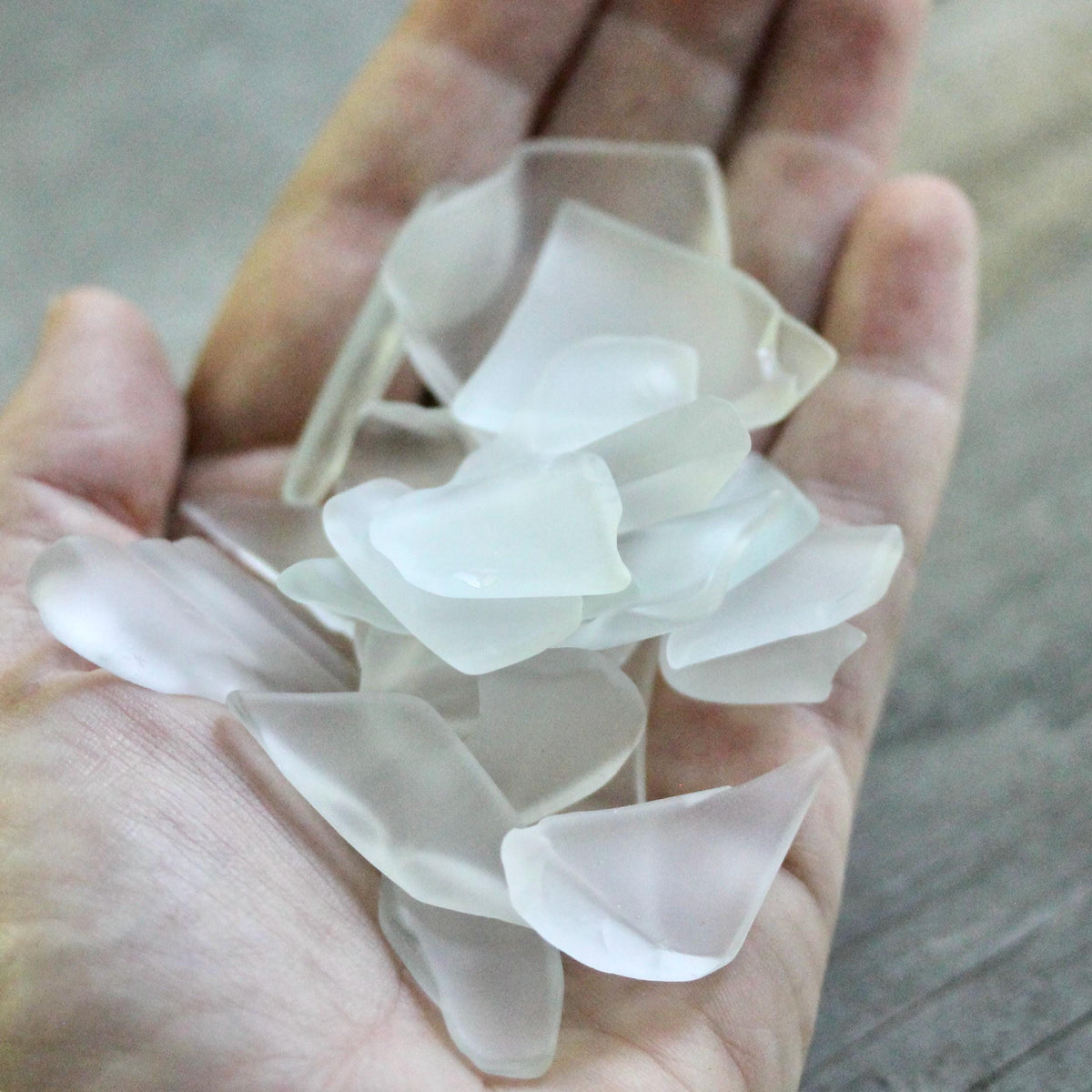 White Recycled Sea Glass: Coastal Crafts, Decor, Art - 13oz Bag