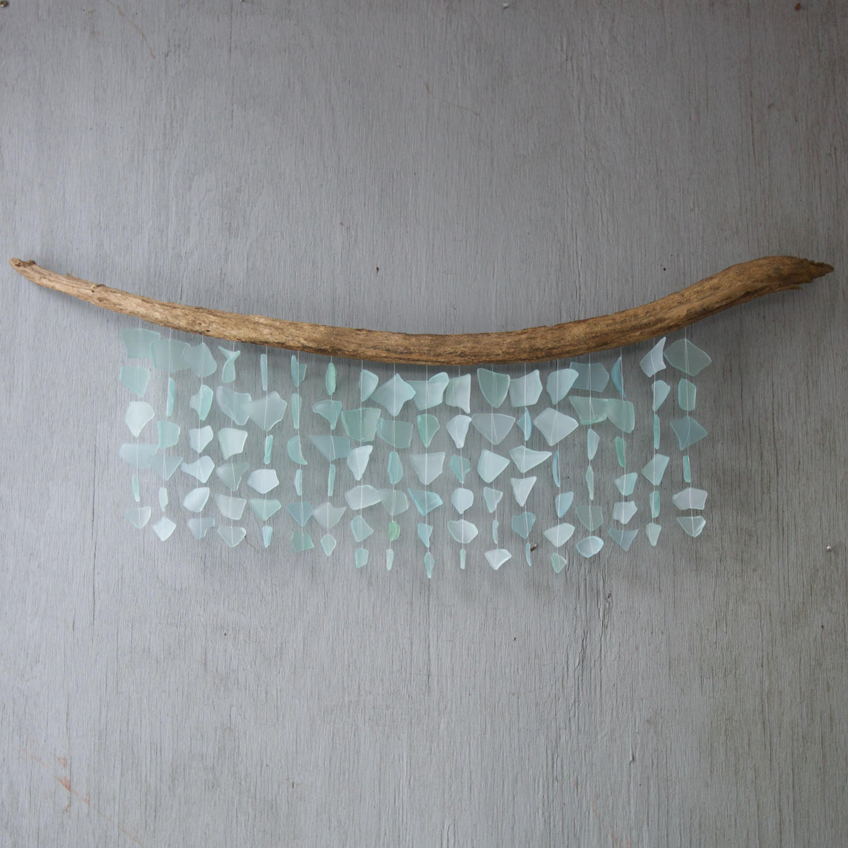 Sea Glass & Driftwood Mobile - Solid Seafoam Wave (01.17.26)