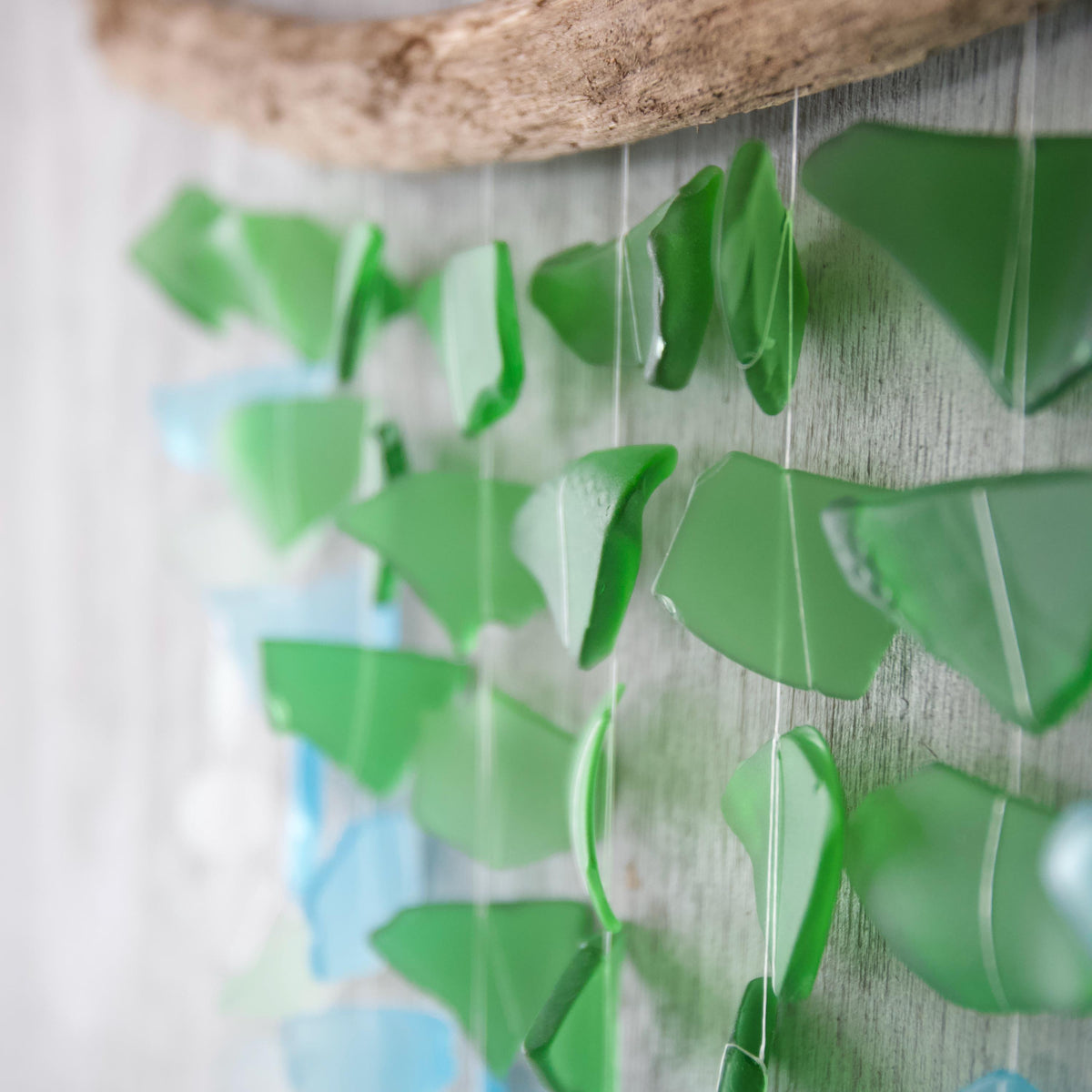 Sea Glass & Driftwood Wall Hanging - Ocean Ombré (01.19.26)