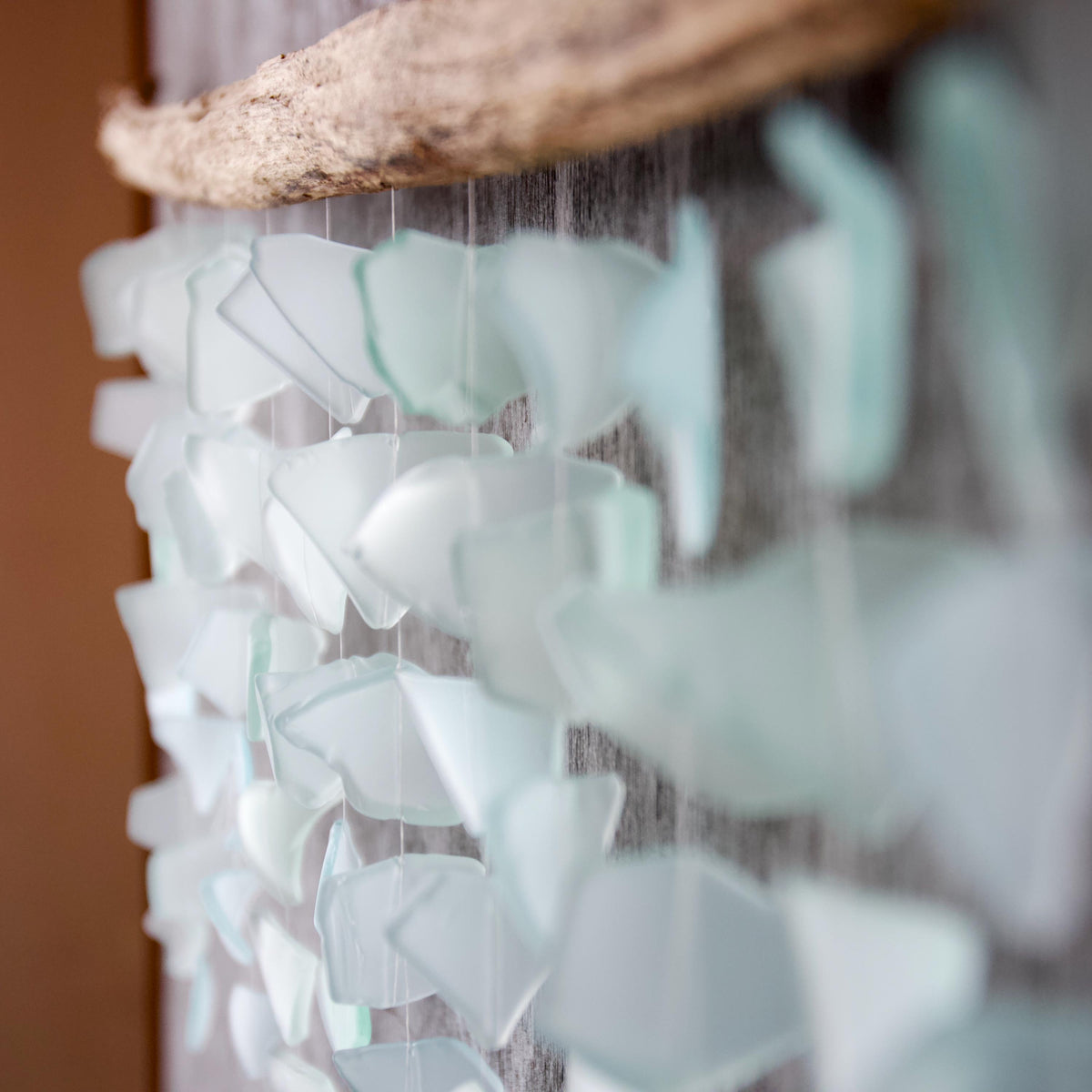 Sea Glass & Driftwood Mobile - Solid Seafoam Wave (01.17.26)