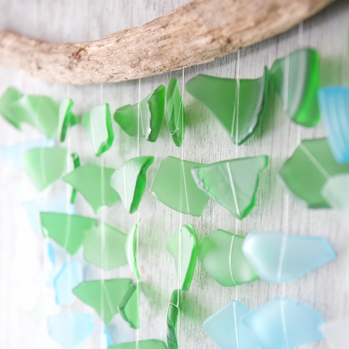 Sea Glass & Driftwood Wall Hanging - Ocean Ombré (01.19.26)