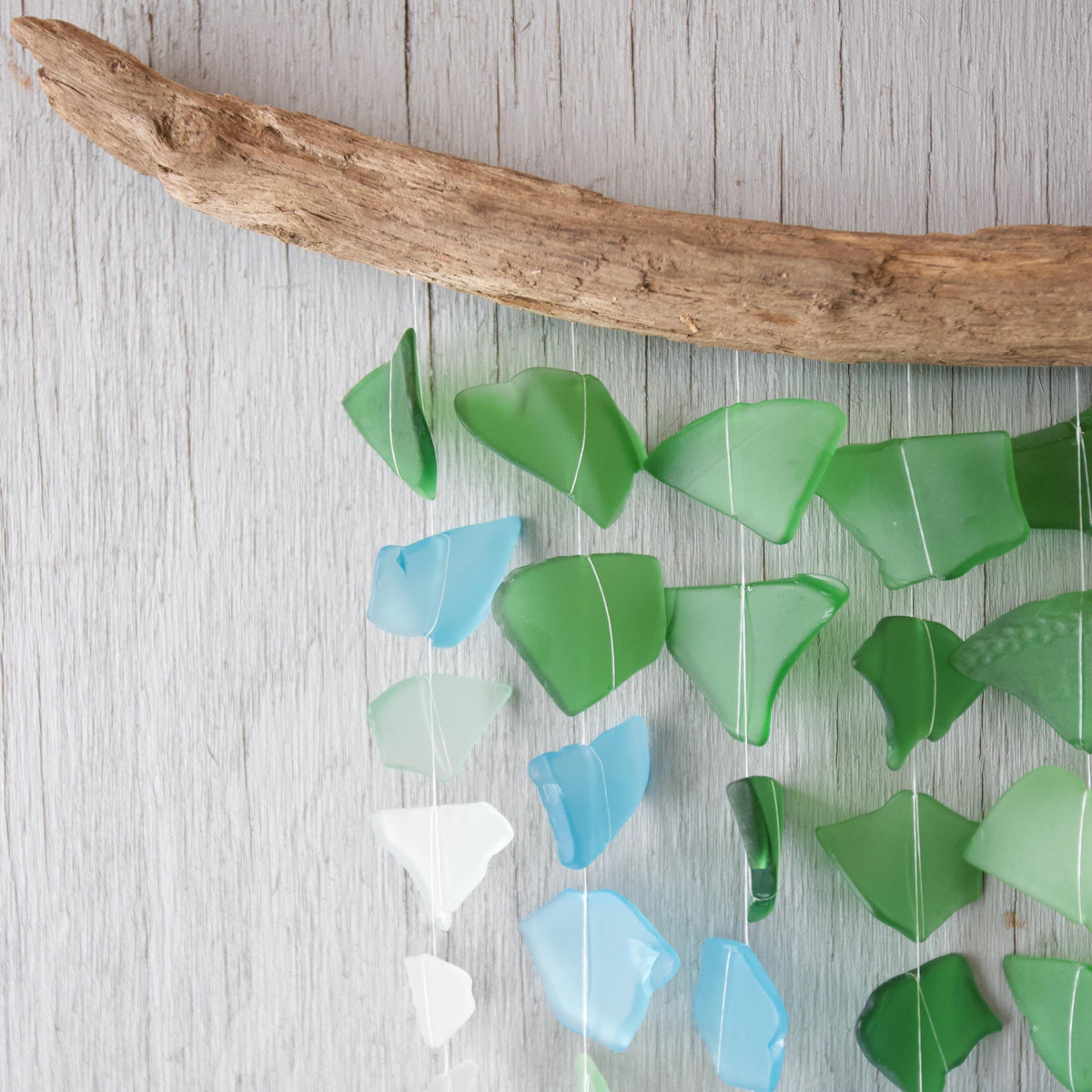Sea Glass & Driftwood Wall Hanging - Ocean Ombré (01.19.26)