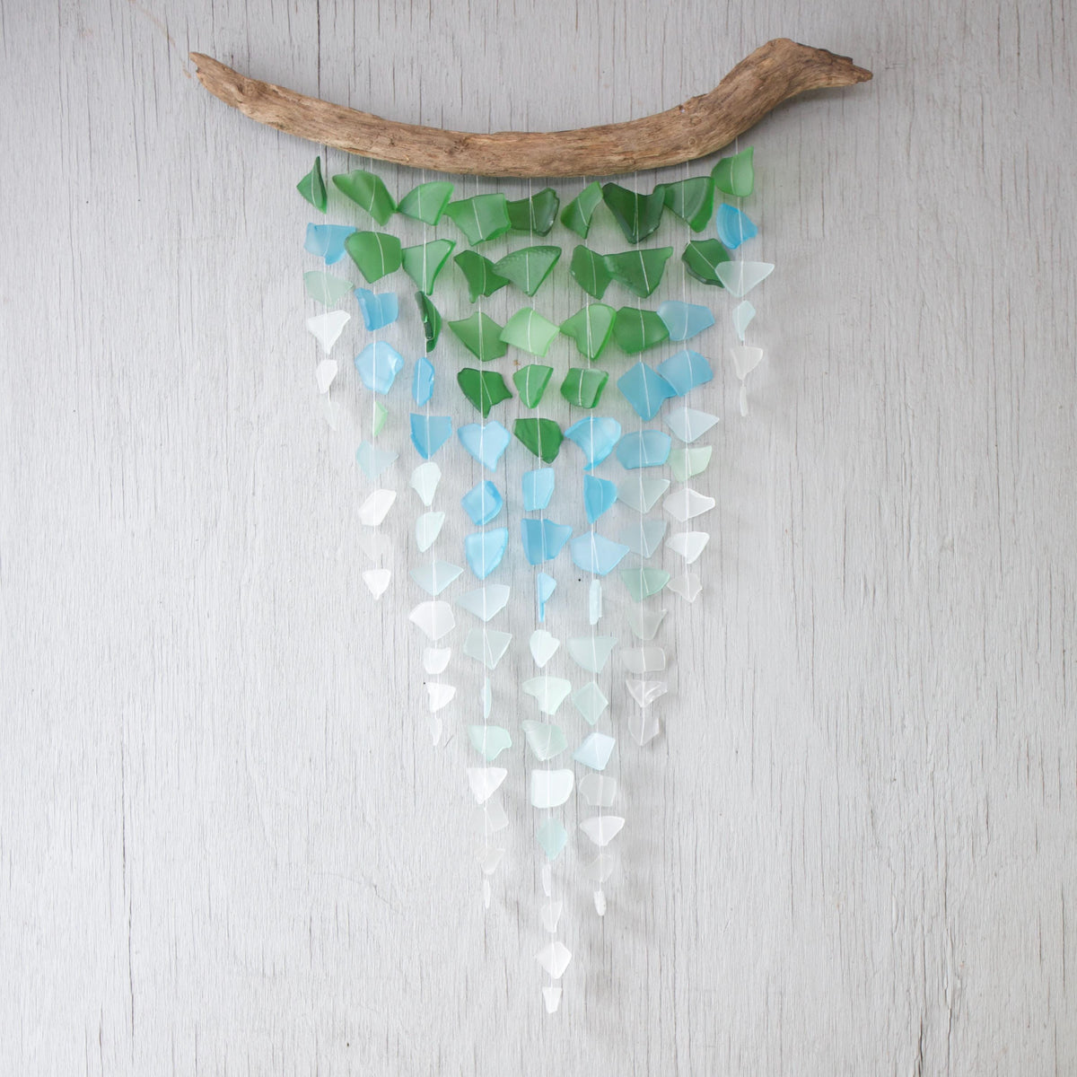 Sea Glass & Driftwood Wall Hanging - Ocean Ombré (01.19.26)