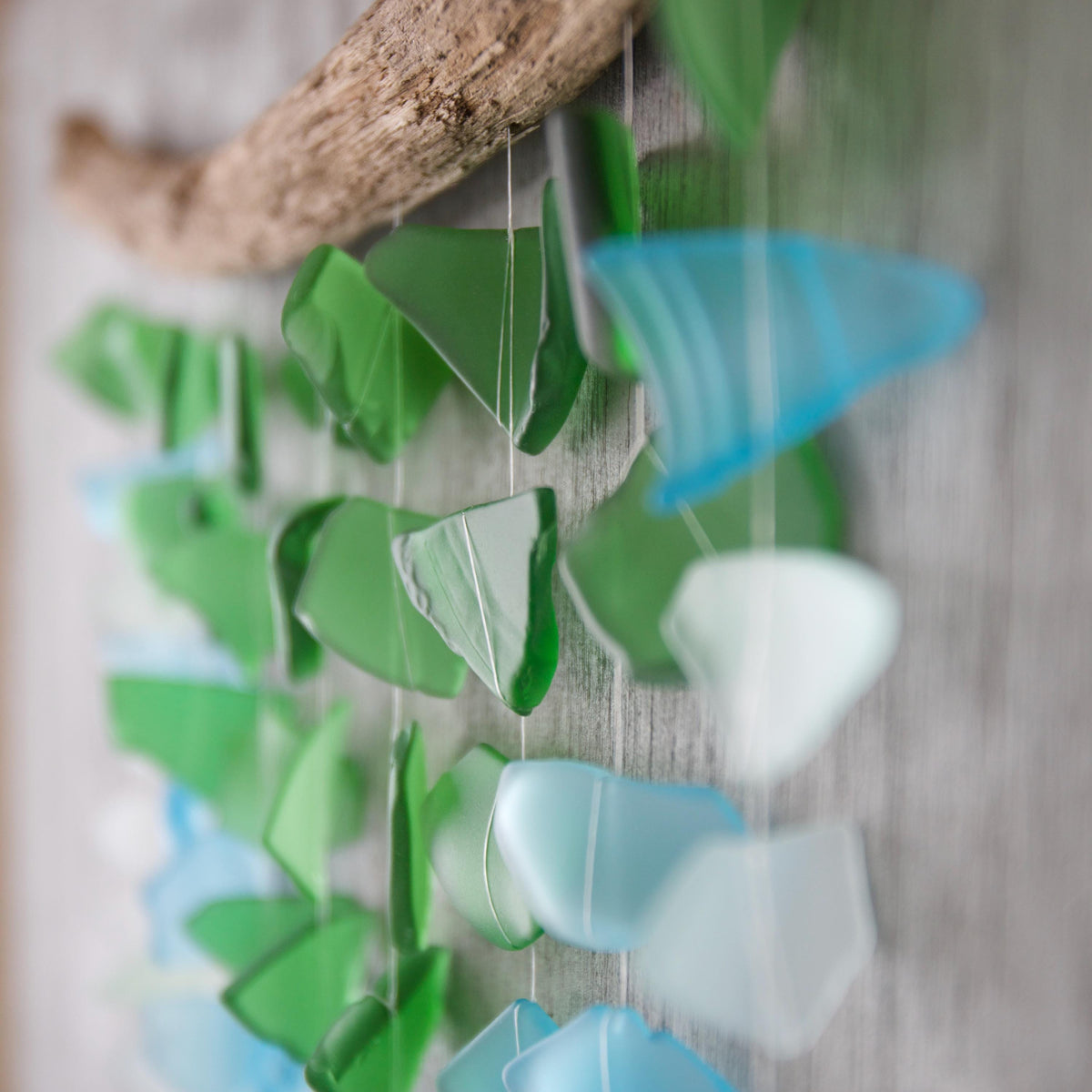 Sea Glass & Driftwood Wall Hanging - Ocean Ombré (01.19.26)