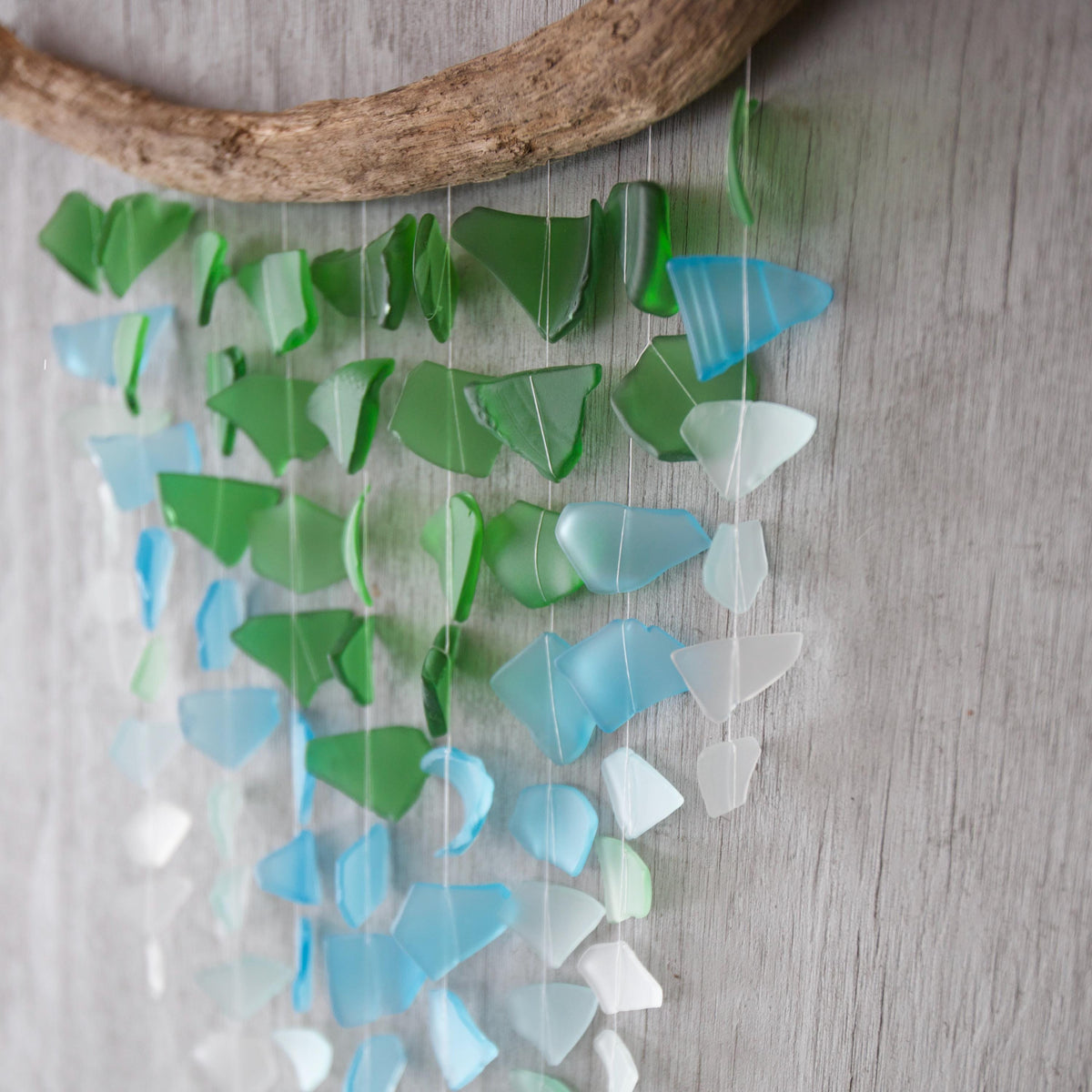 Sea Glass & Driftwood Wall Hanging - Ocean Ombré (01.19.26)