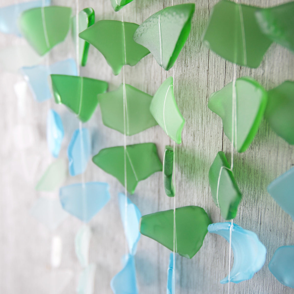 Sea Glass & Driftwood Wall Hanging - Ocean Ombré (01.19.26)