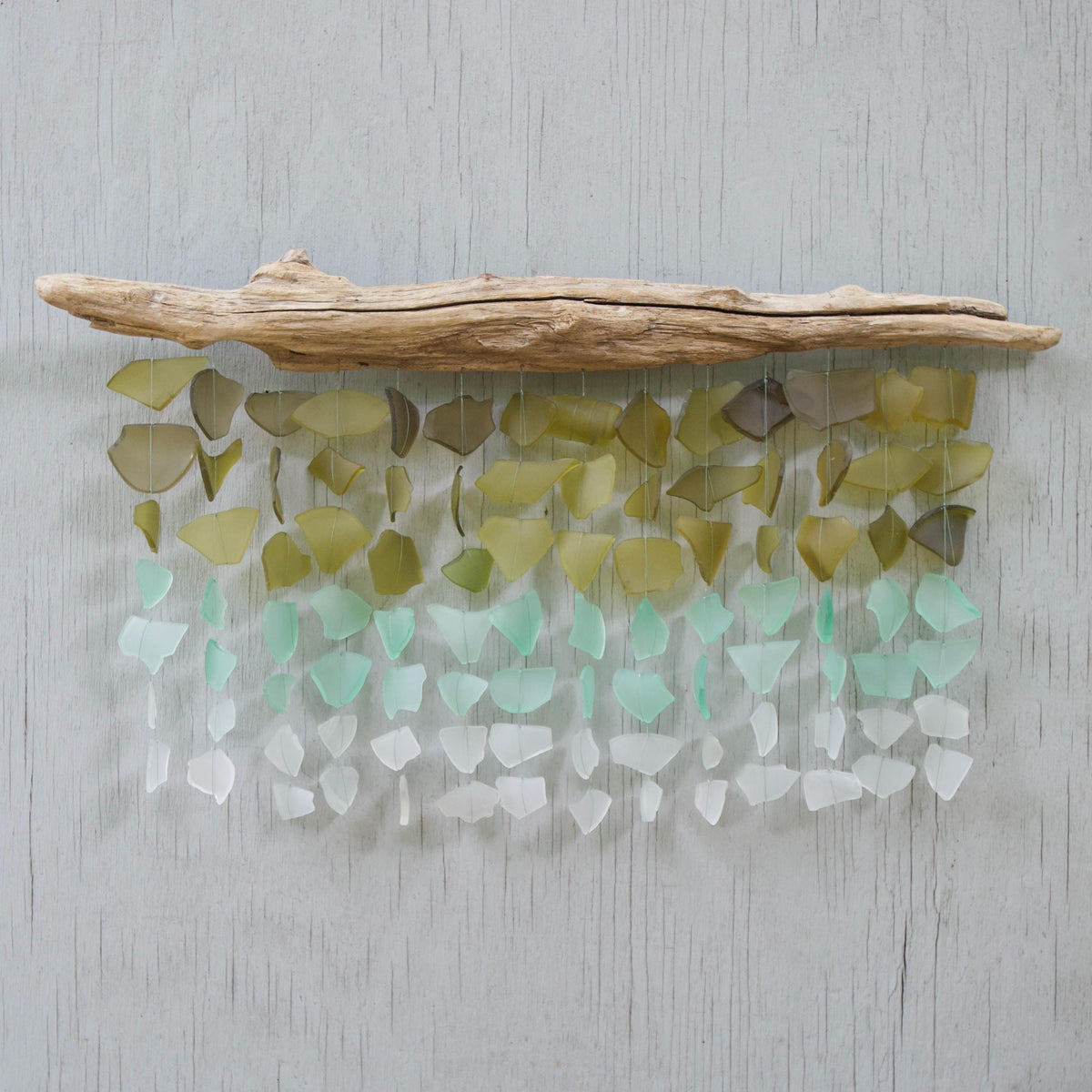 Sea Glass & Driftwood Mobile - Olive Ombré Wave (06.17.26)