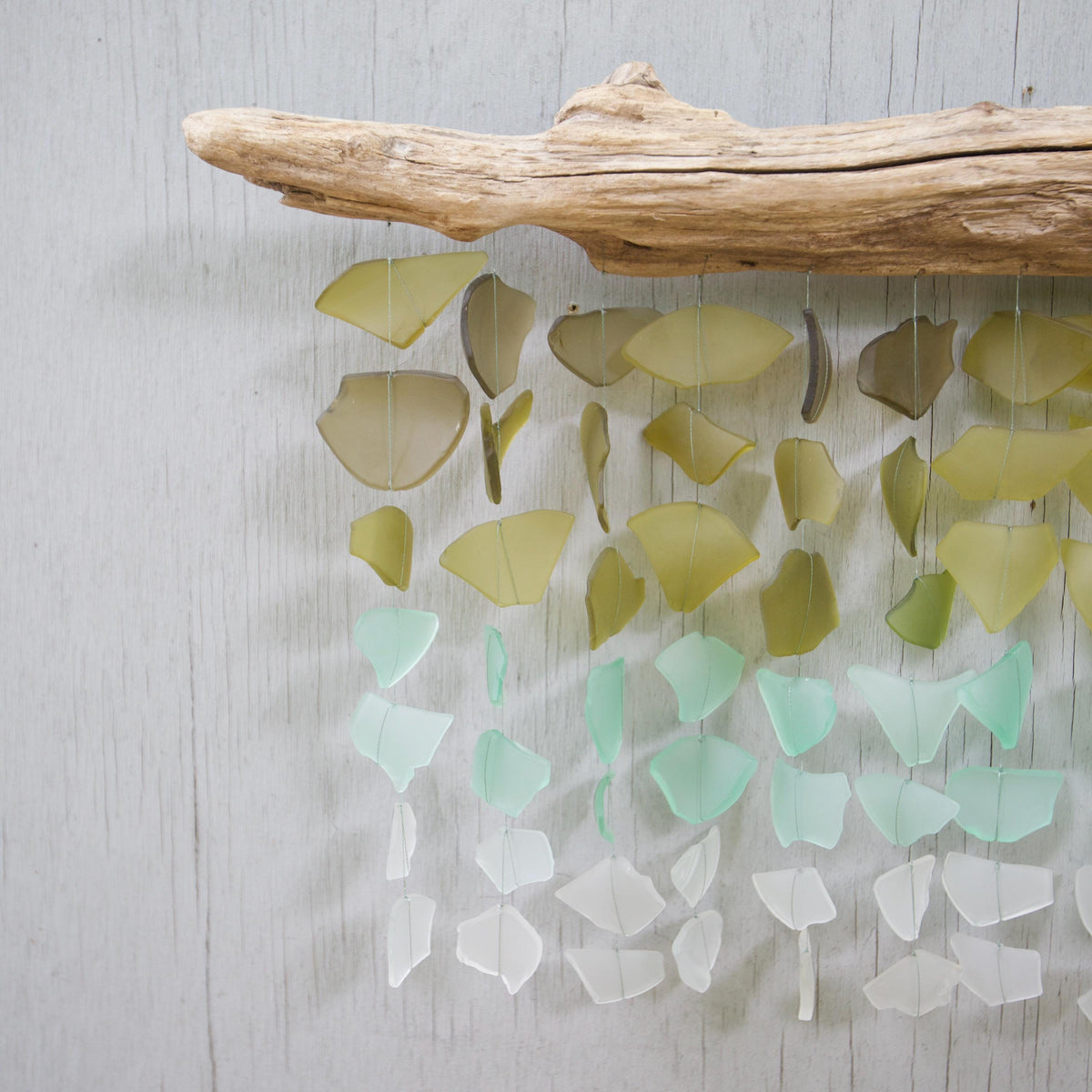 Sea Glass & Driftwood Mobile - Olive Ombré Wave (06.17.26)