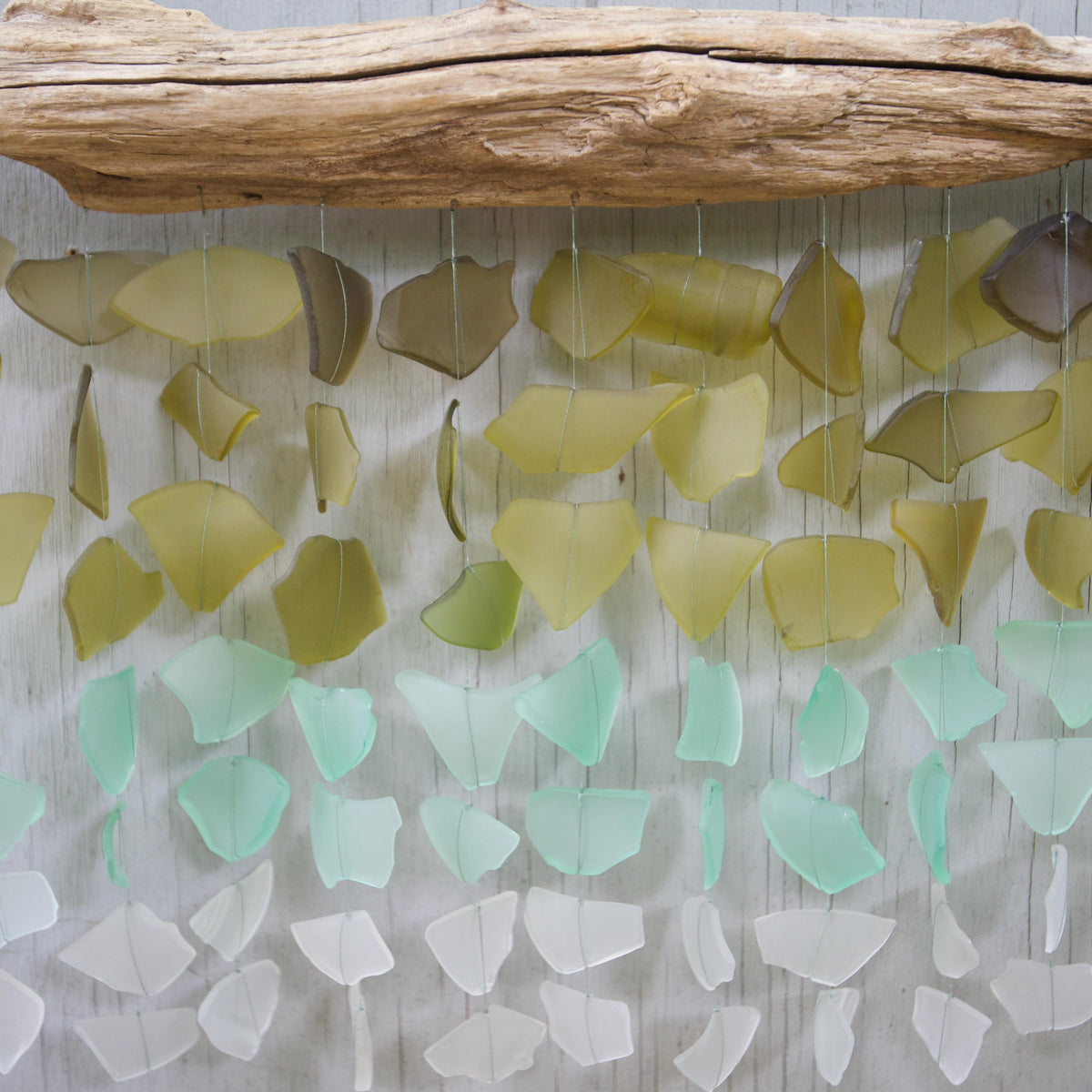 Sea Glass & Driftwood Mobile - Olive Ombré Wave (06.17.26)