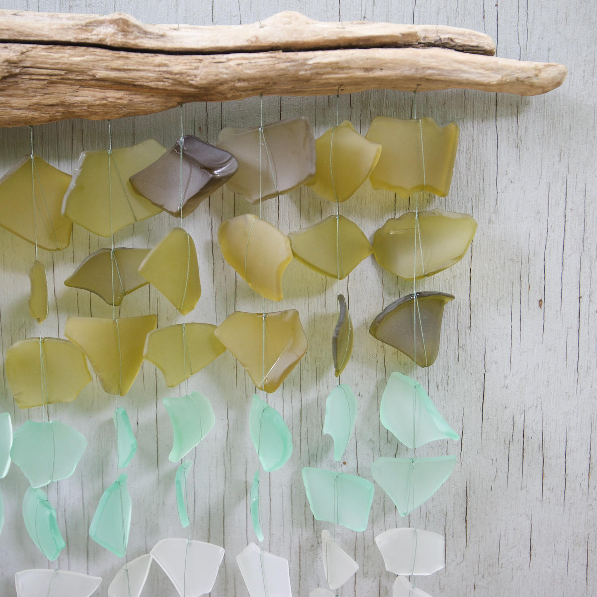 Sea Glass & Driftwood Mobile - Olive Ombré Wave (06.17.26)